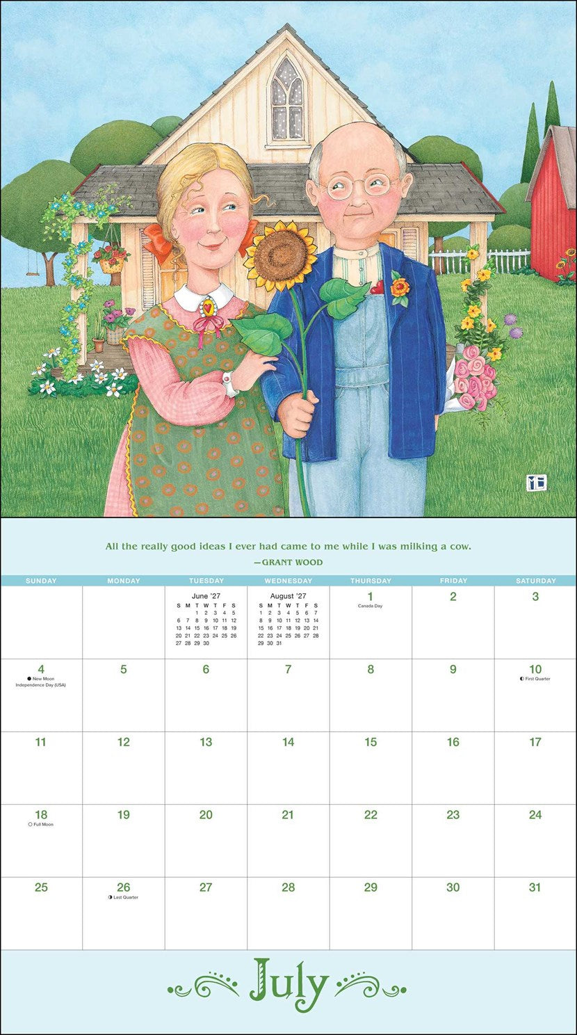2027 Mary Engelbreit's Me and teh Masterpieces Deluxe Wall Calendar 20 9798881606510_1