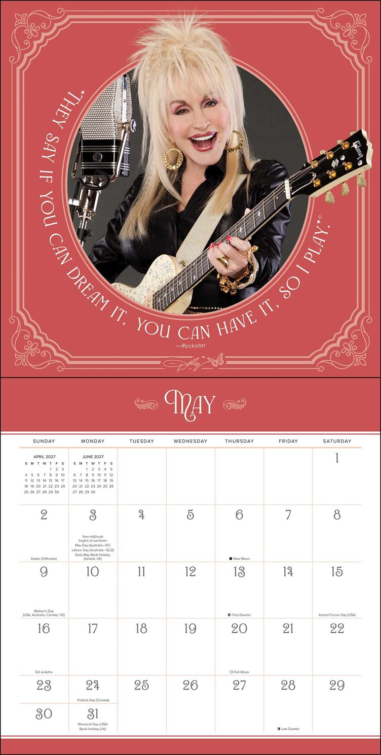 2027 Dolly Parton Wall Calendar 12x12 20 9798881606640_1