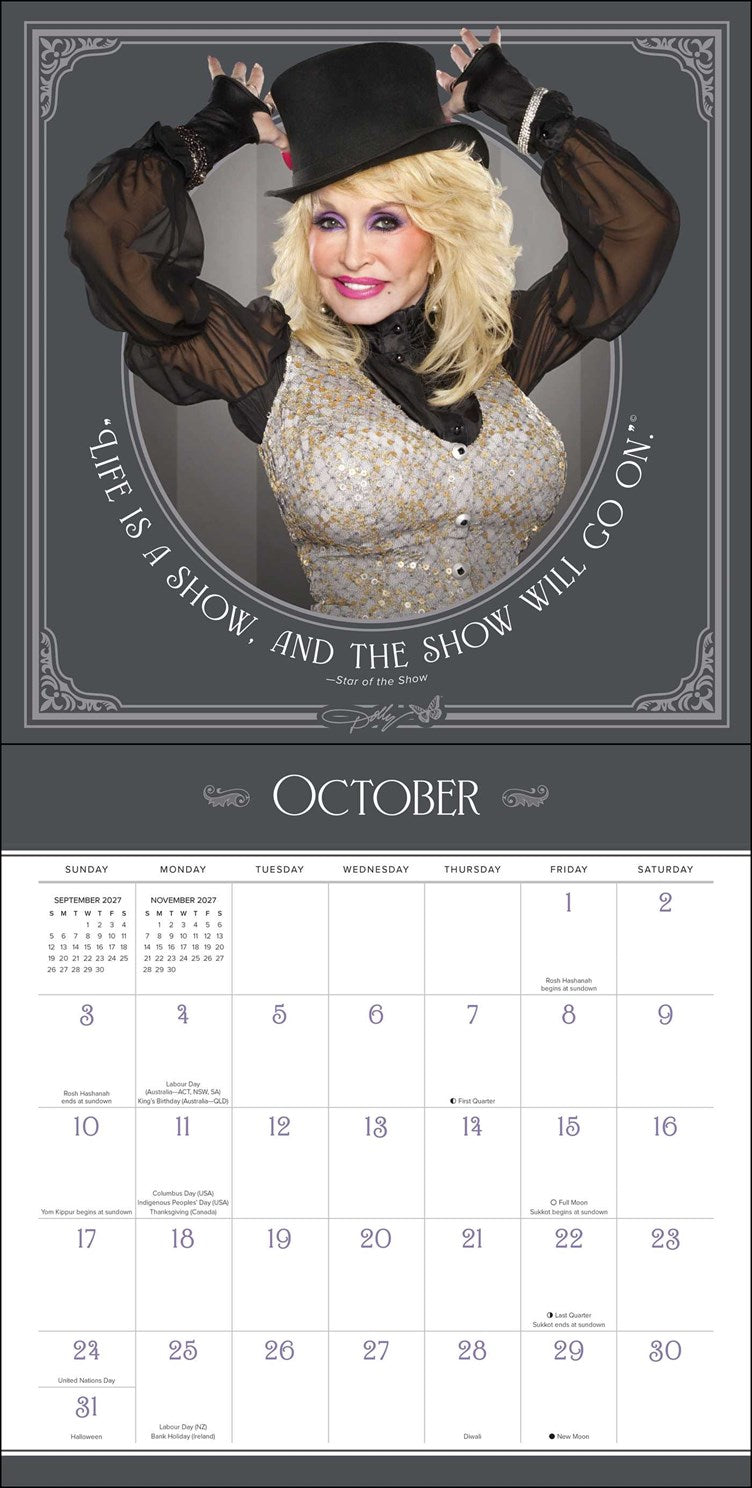 2027 Dolly Parton Wall Calendar 12x12 20 9798881606640_2