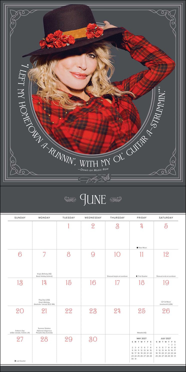 2027 Dolly Parton Wall Calendar 12x12 20 9798881606640_3