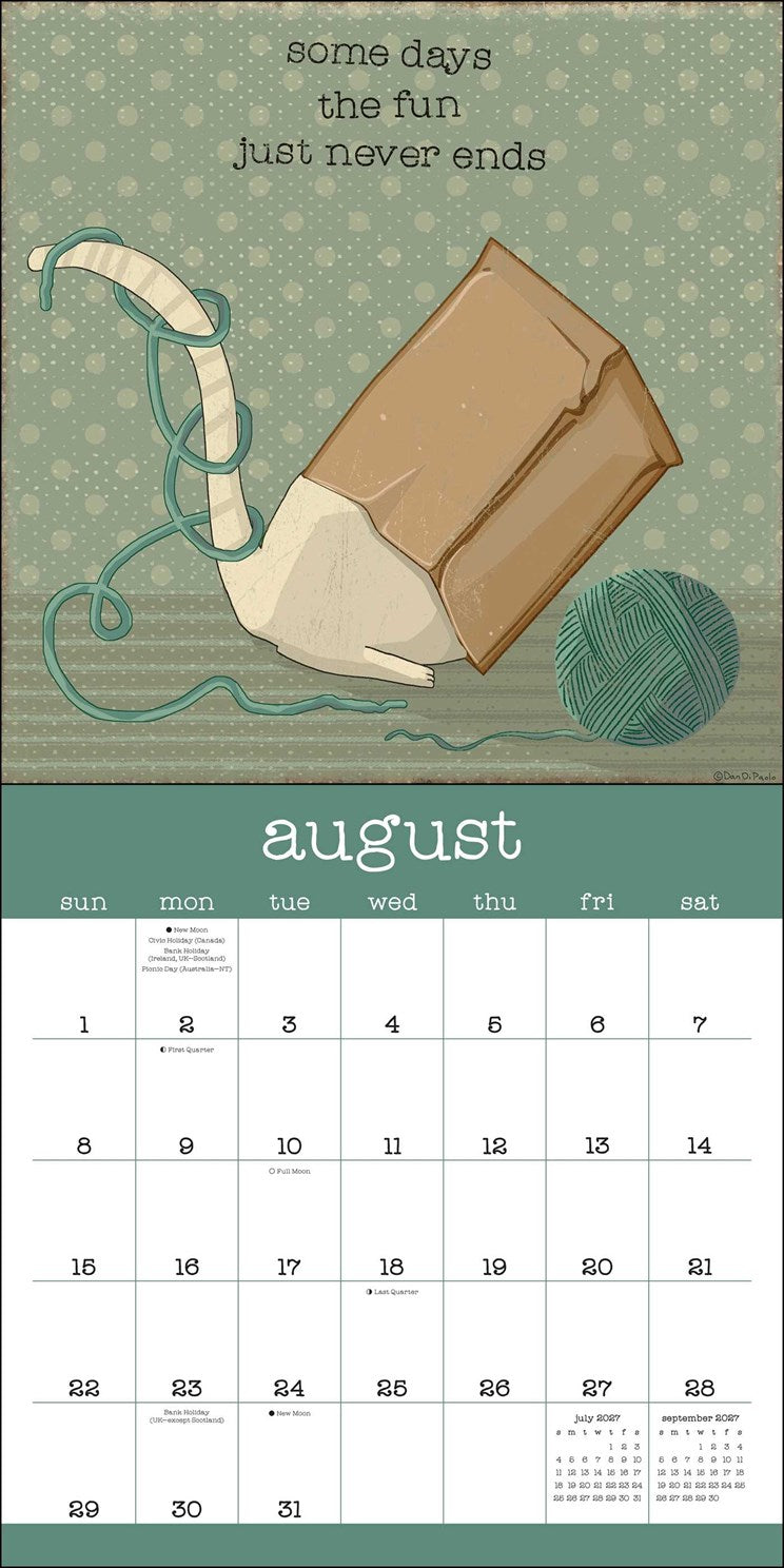 2027 A Year of Snarky Cats Wall Calendar 12x12 20 9798881606763_1