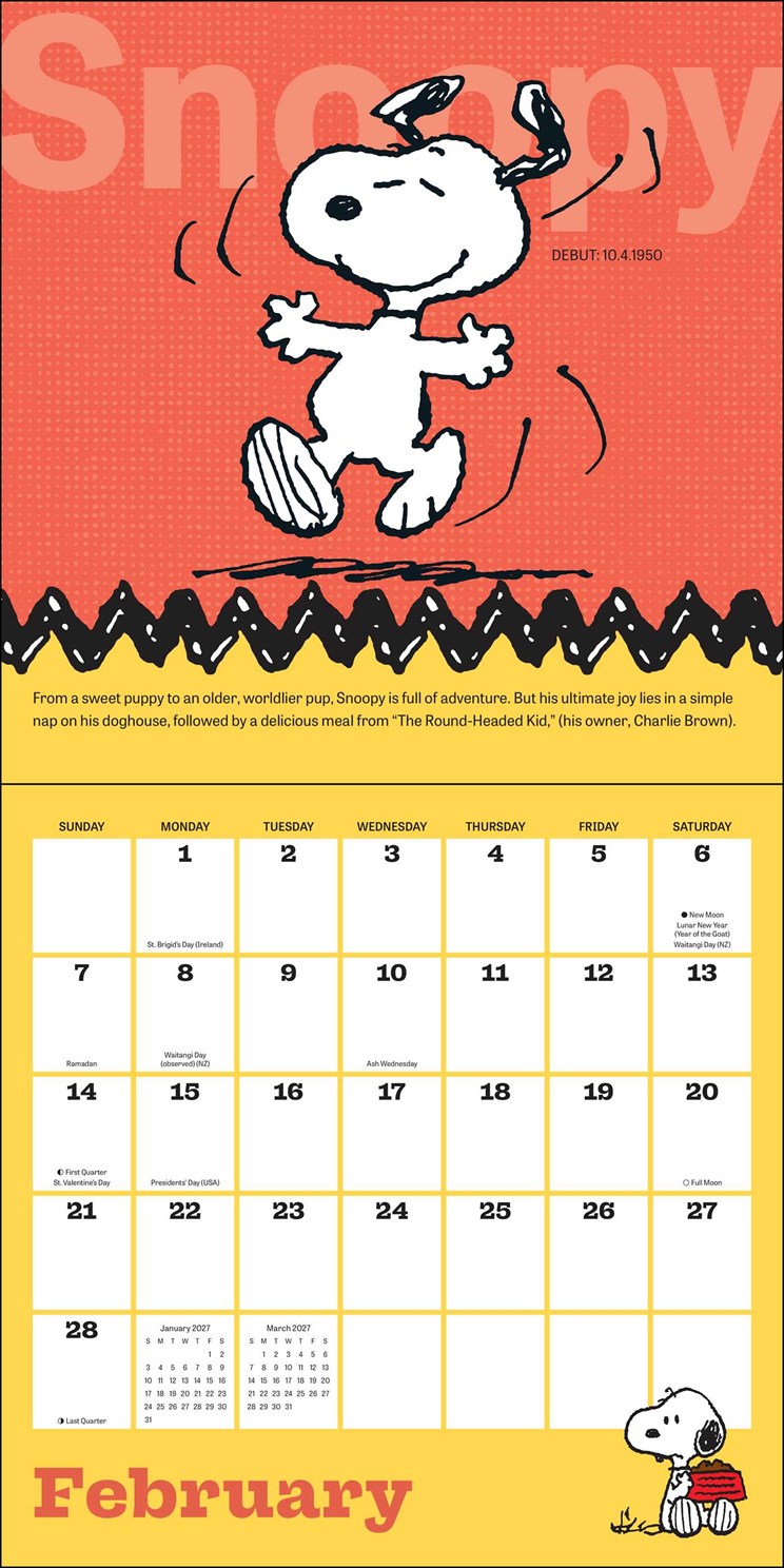 2027 Peanuts Wall Calendar with Clings 12x12 20 9798881606800_1