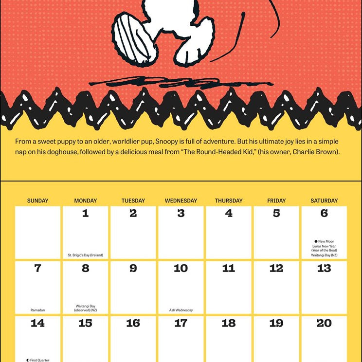 2027 Peanuts Wall Calendar with Clings 12x12 20 9798881606800_1