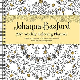 2027 Johanna Basford Weekly Coloring Planner Engagement Calendar 20 9798881607838