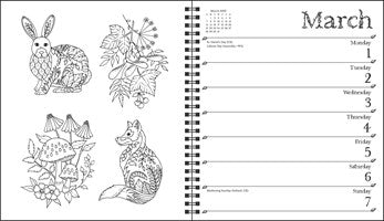 2027 Johanna Basford Weekly Coloring Planner Engagement Calendar 20 9798881607838_2