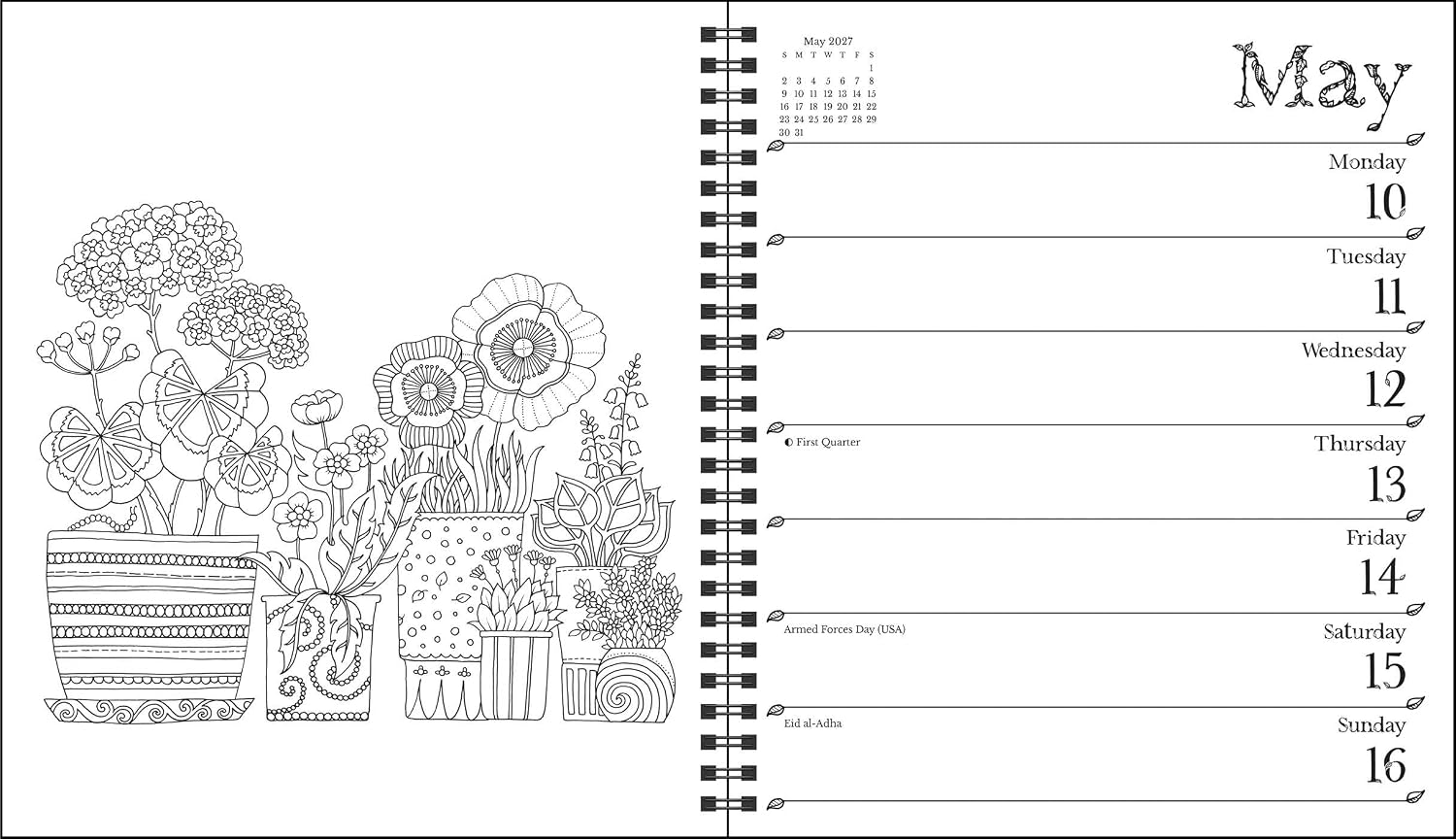 2027 Johanna Basford Weekly Coloring Planner Engagement Calendar 20 9798881607838_6