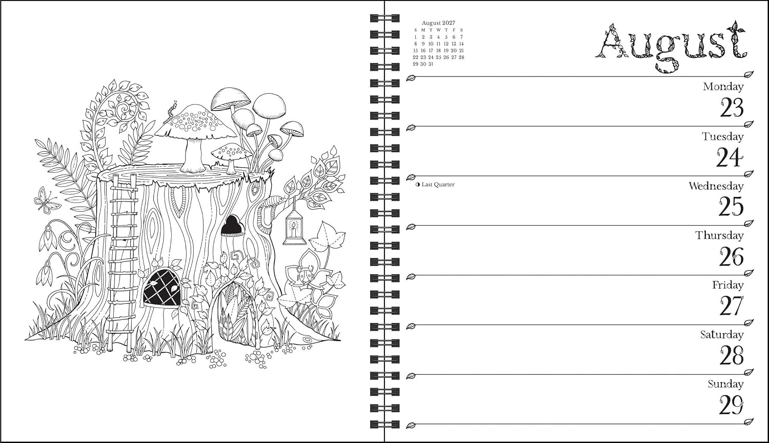 2027 Johanna Basford Weekly Coloring Planner Engagement Calendar 20 9798881607838_7