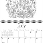 2027 Johanna Basford Wonderful Wildflowers Coloring Wall Calendar 12x12 20 9798881607845_2