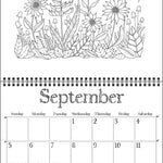 2027 Johanna Basford Wonderful Wildflowers Coloring Wall Calendar 12x12 20 9798881607845_3