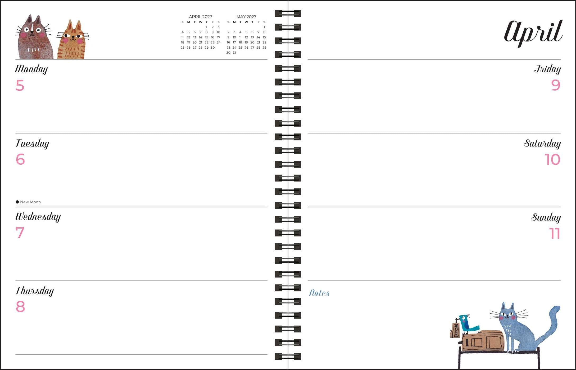 2027 Feline Monthly/Weekly Planner Calendar 20 9798881607906_2