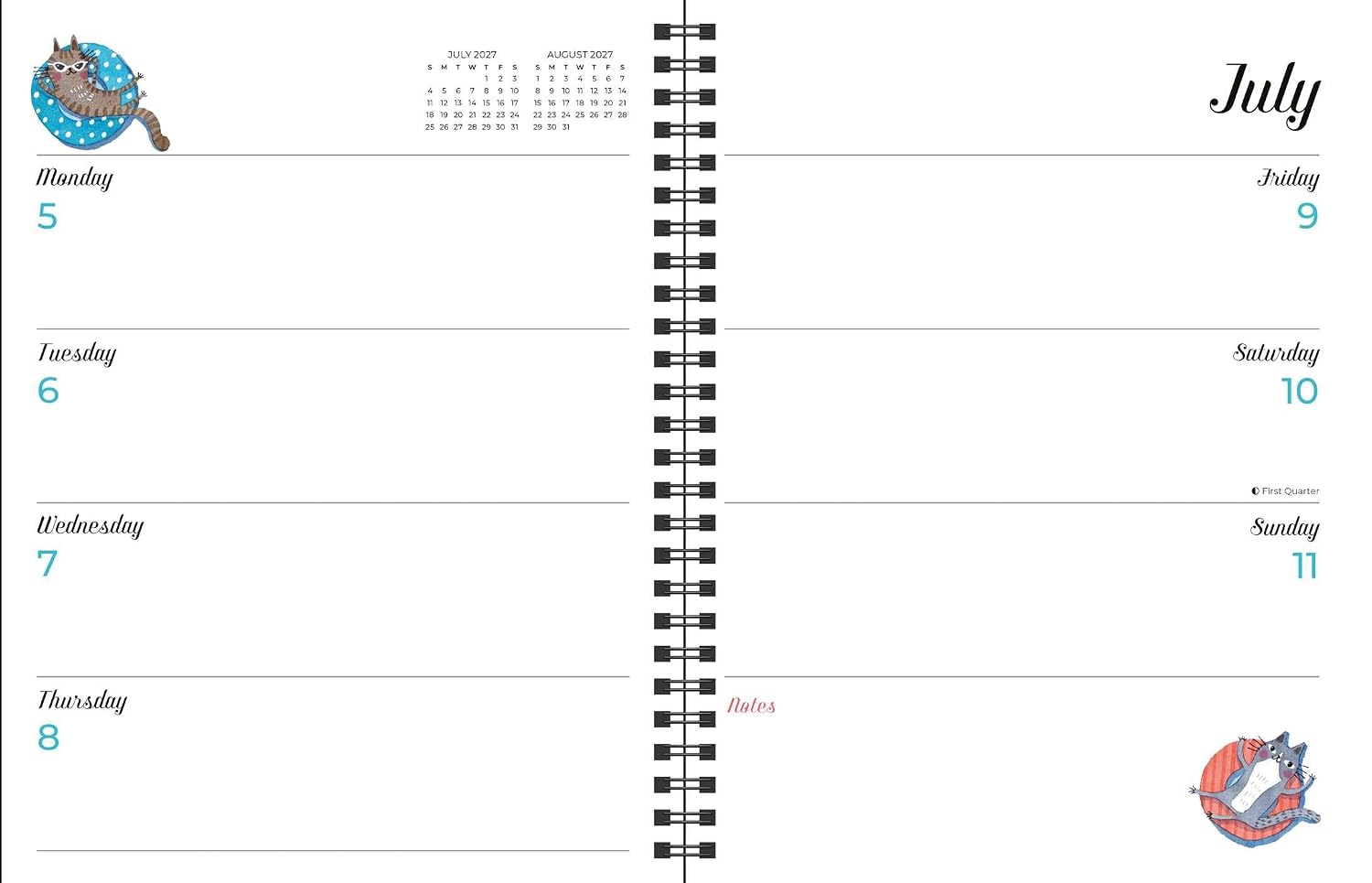 2027 Feline Monthly/Weekly Planner Calendar 20 9798881607906_3