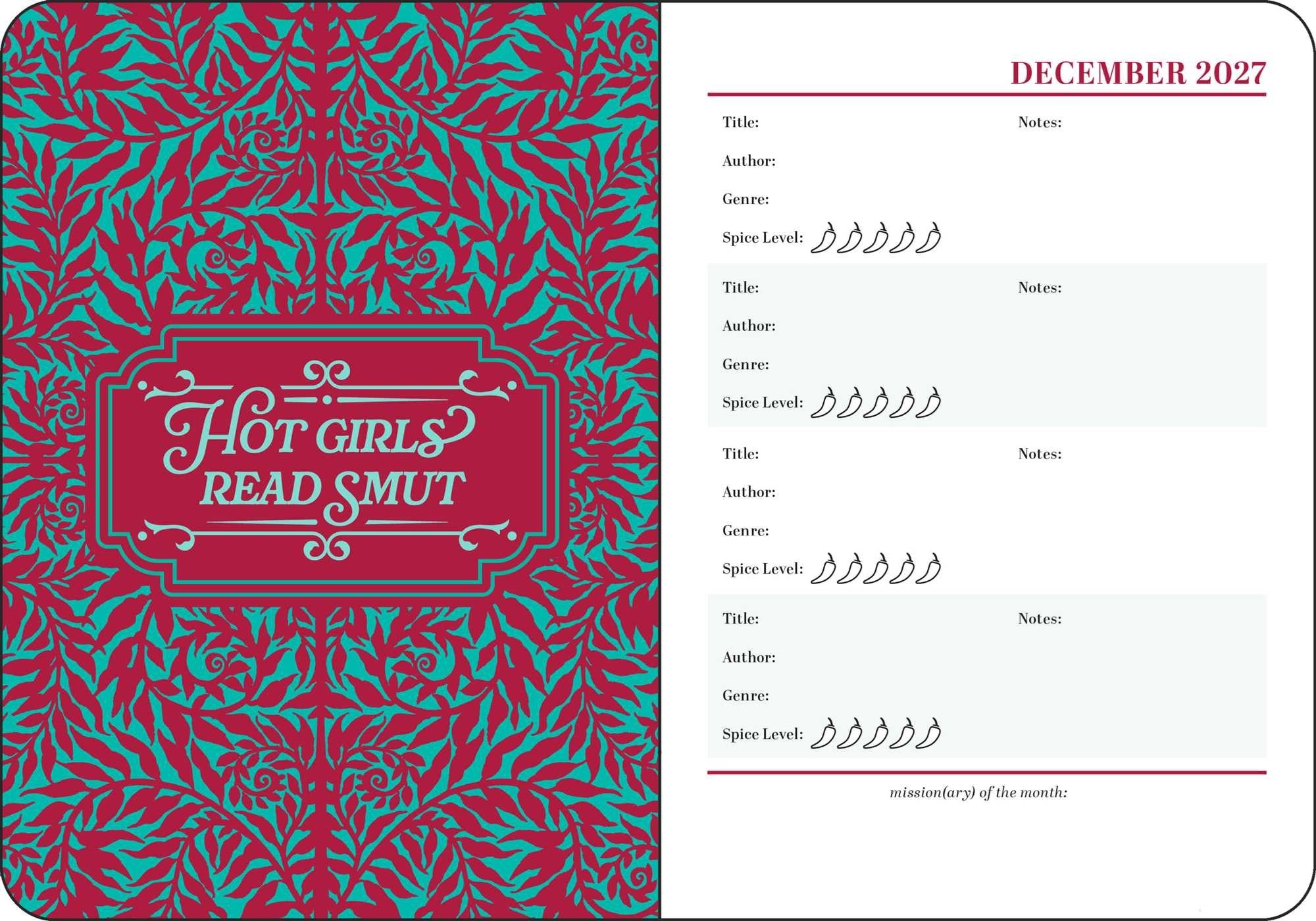 2026-2027 Spicy Book Club 16-Month Weekly/Monthly Planner Engagement Calendar 20 9798881608088_4