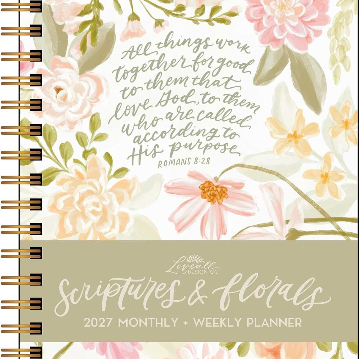 2027 Scriptures and Florals Weekly/Monthly Planner Calendar 7x9 20 9798881608347