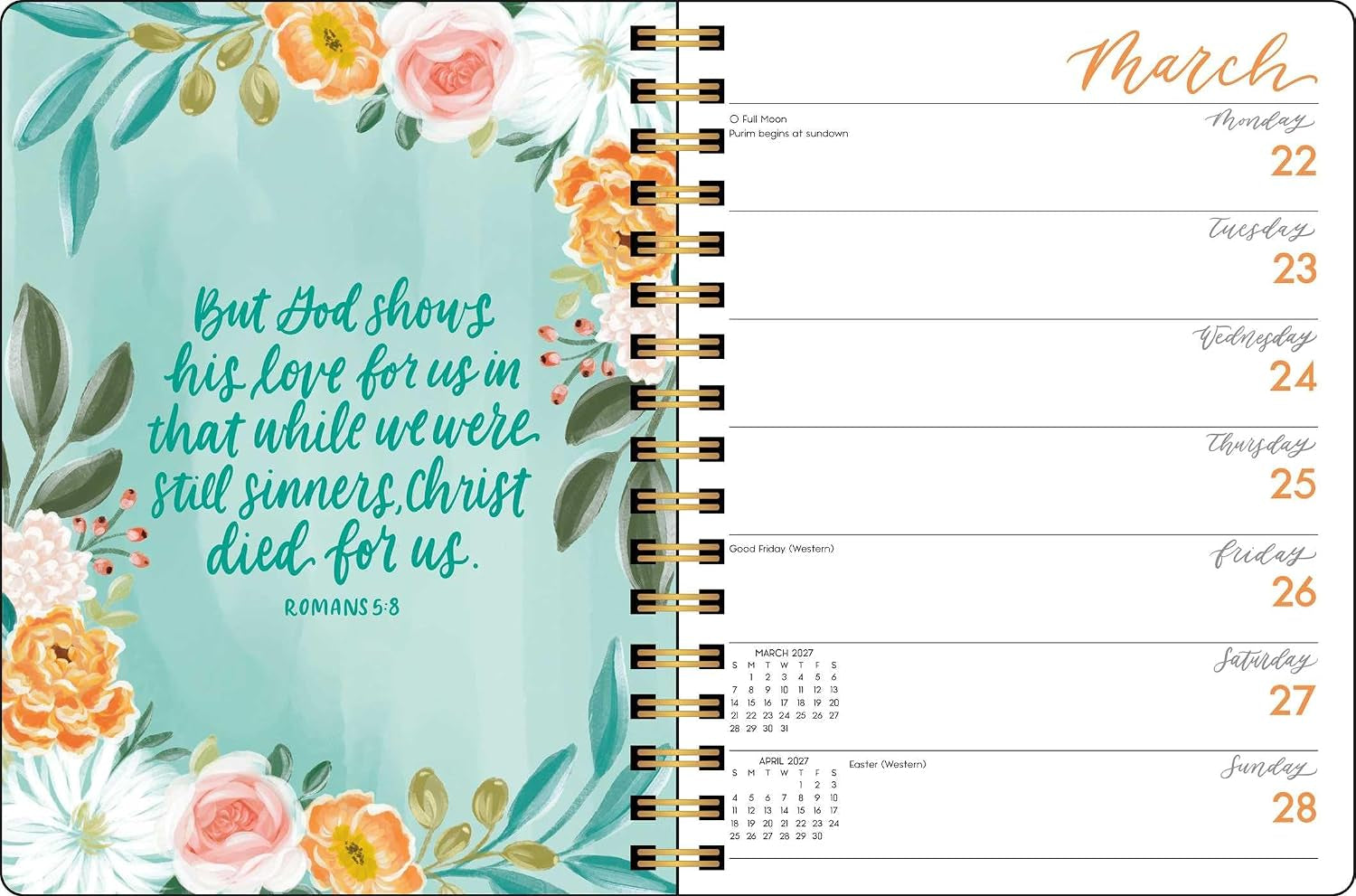 2027 Scriptures and Florals Weekly/Monthly Planner Calendar 7x9 20 9798881608347_5
