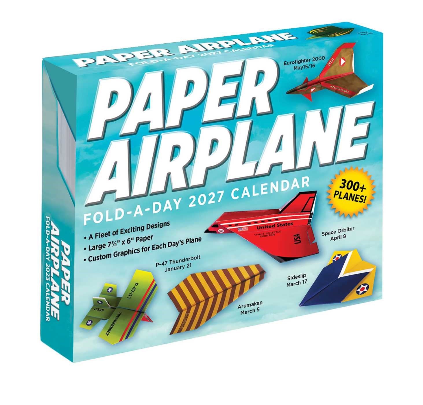 2027 Paper Airplane (Fold-a-Day) Day-to-Day Boxed Calendar 20 9798881608446