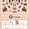 2027 The Antiquarian Sticker Book Wall Calendar with stickers 12x12 20 9798881608613_1
