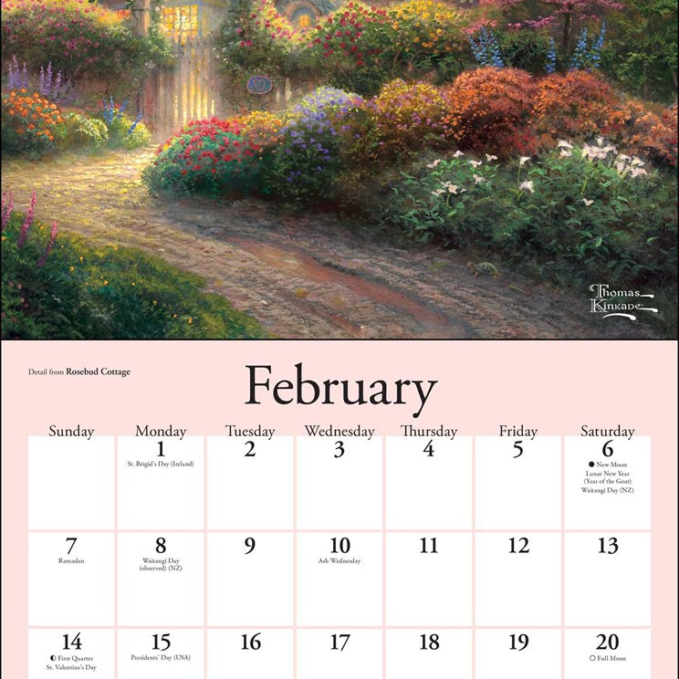 2027 Thomas Kinkade Gardens of Grace Wall Calendar with Scripture 12x12 20 9798881609337_1