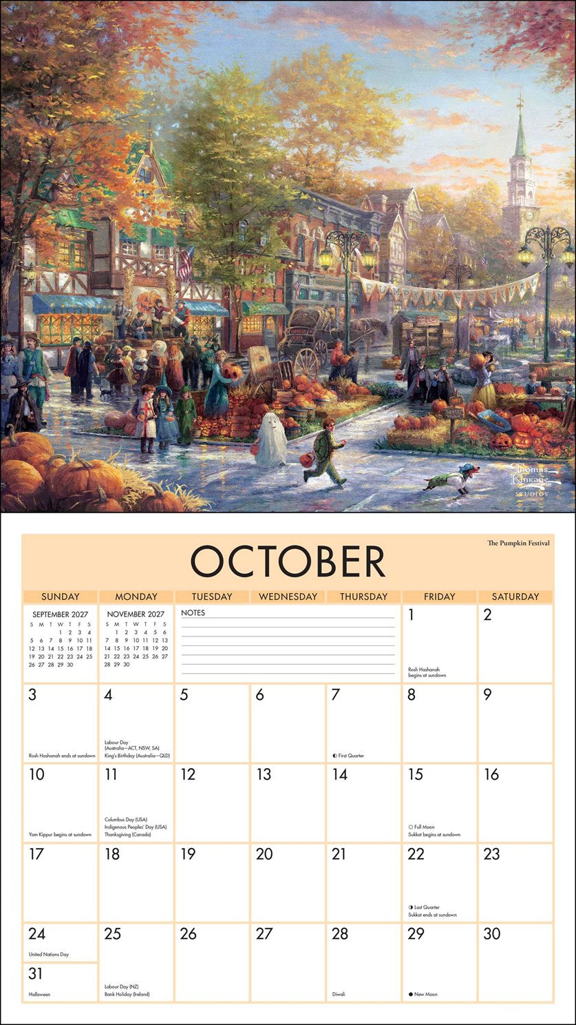2027 Thomas Kincade Studios Deluxe Wall Calendar 20 9798881609368_1