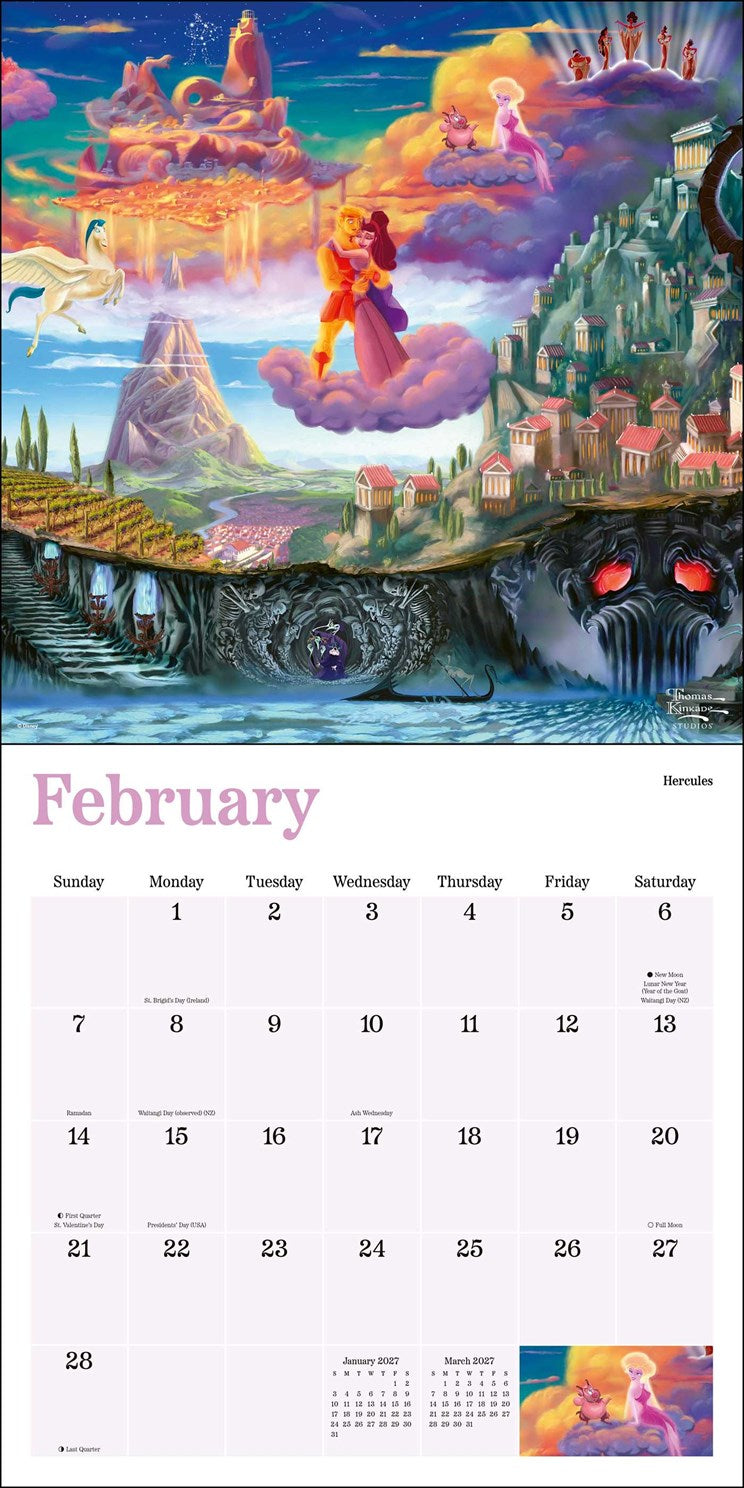2027 Disney Dreams Collection by Thomas Kincade Studios Wall Calendar 12x12 20 9798881609474_1