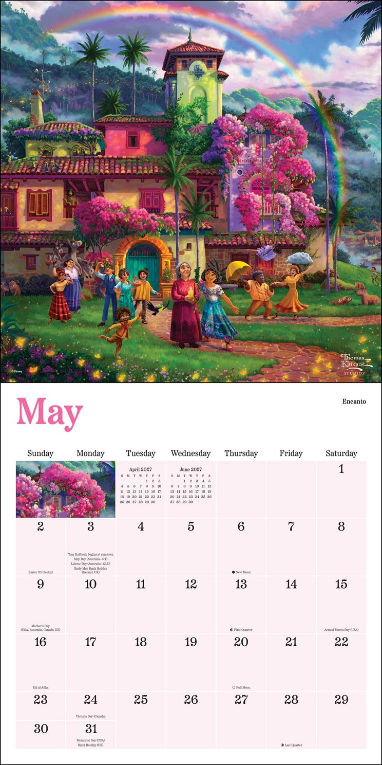 2027 Disney Dreams Collection by Thomas Kincade Studios Wall Calendar 12x12 20 9798881609474_2