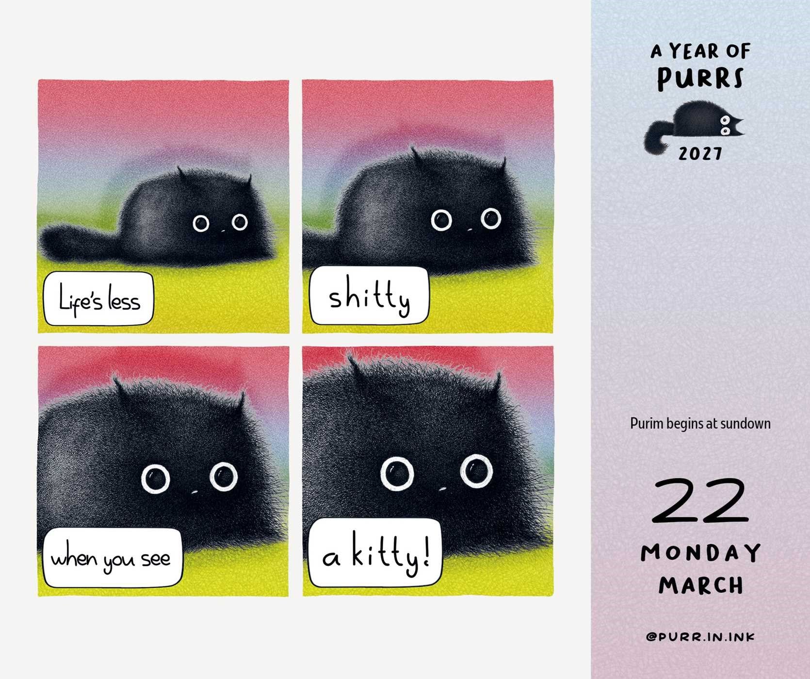 2027 A Year of Purrs Day-To-Day Boxed Calendar 20 9798881609665_1
