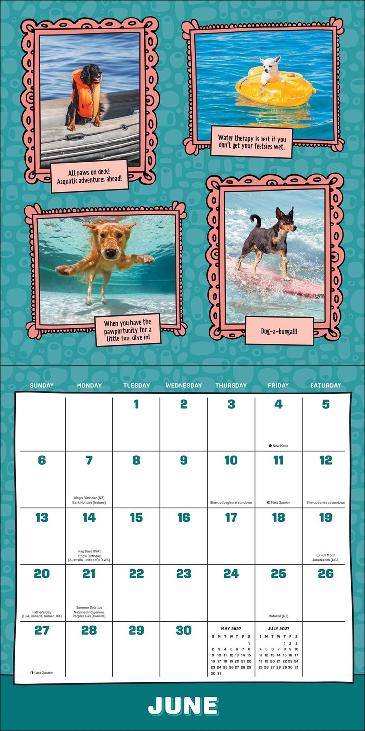 2027 Dogs Are Cheaper Than Therapy Wall Calendar 12x12 20 9798881610128_1