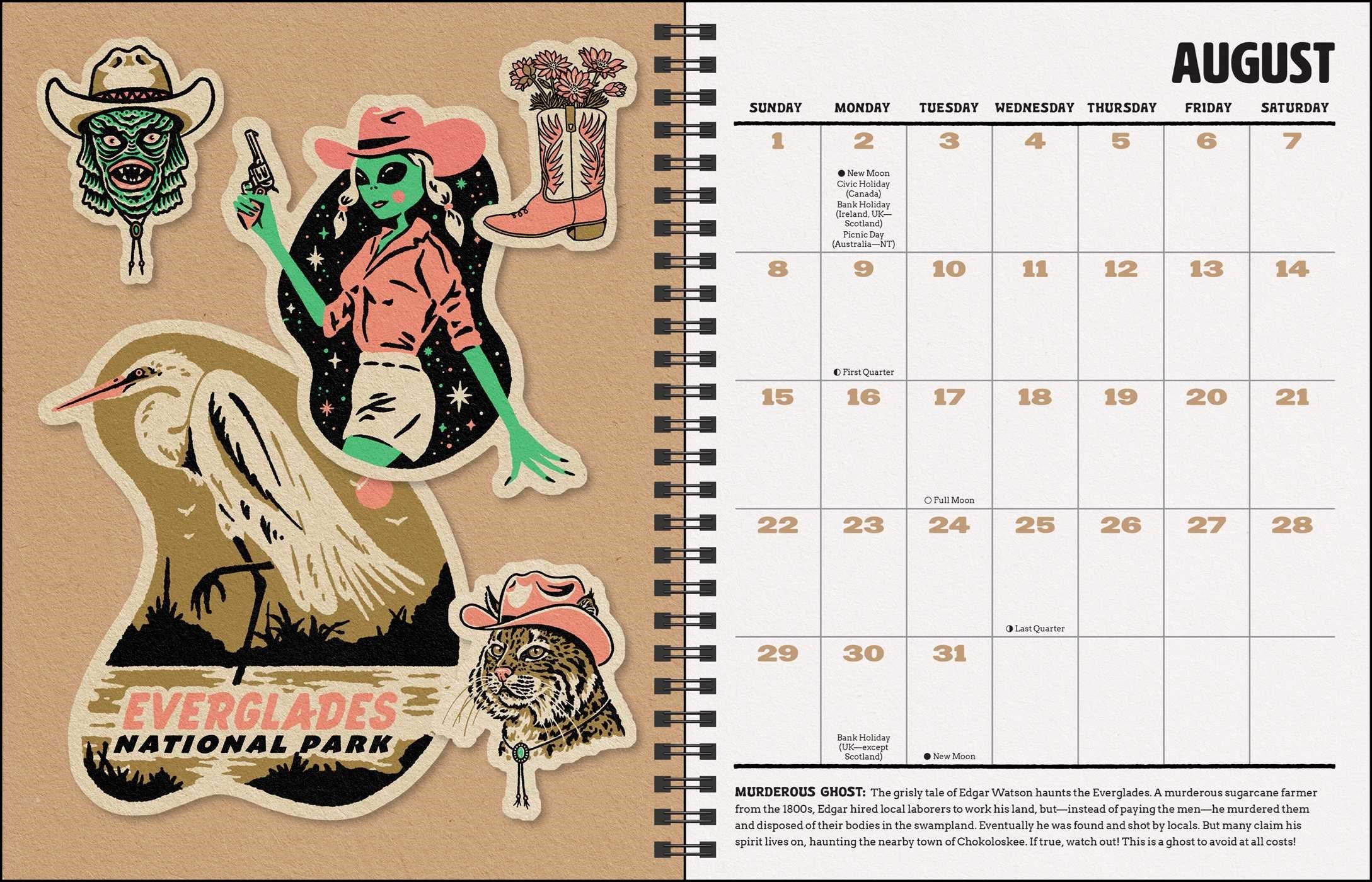 2027 Sam Larson's Paranormal Parks 12-Monthly/Weekly Planner Calendar 7X9 20 9798881610715_5