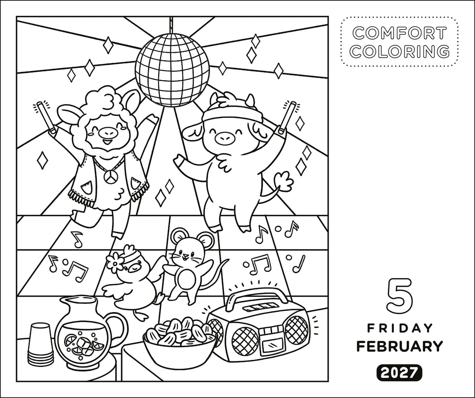 2027 Comfort Coloring Day-to-Day Boxed Calendar 20 9798881610951_1