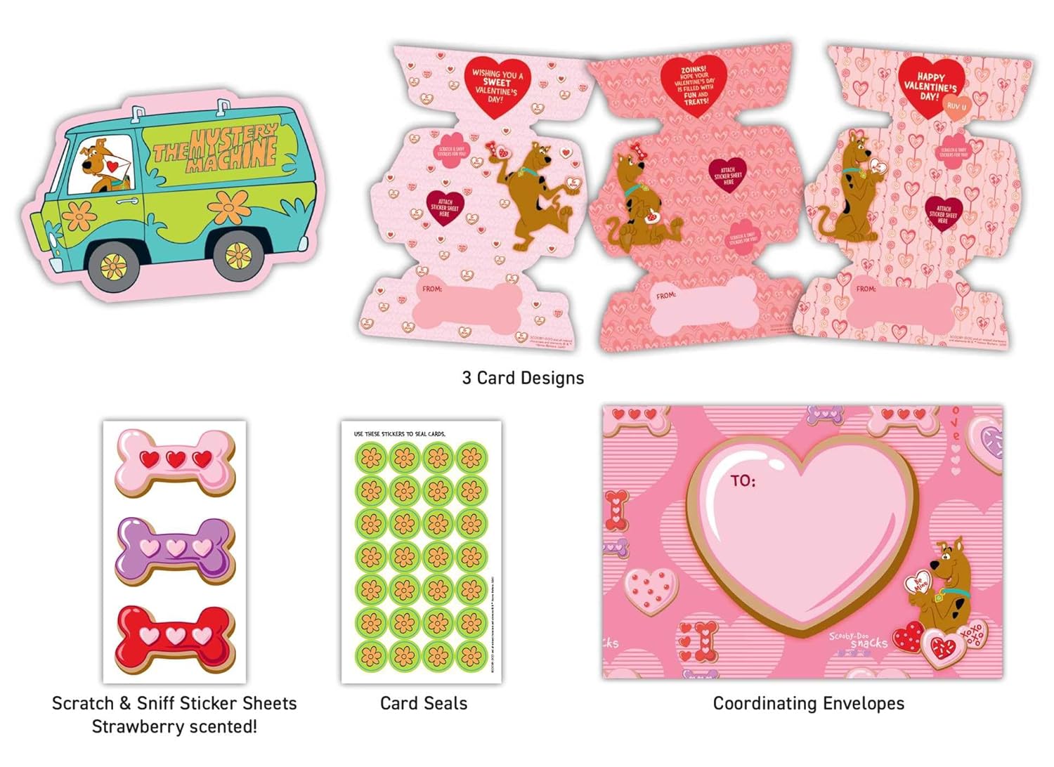 Scooby-Doo Valentines Stickers 9798886636659_1