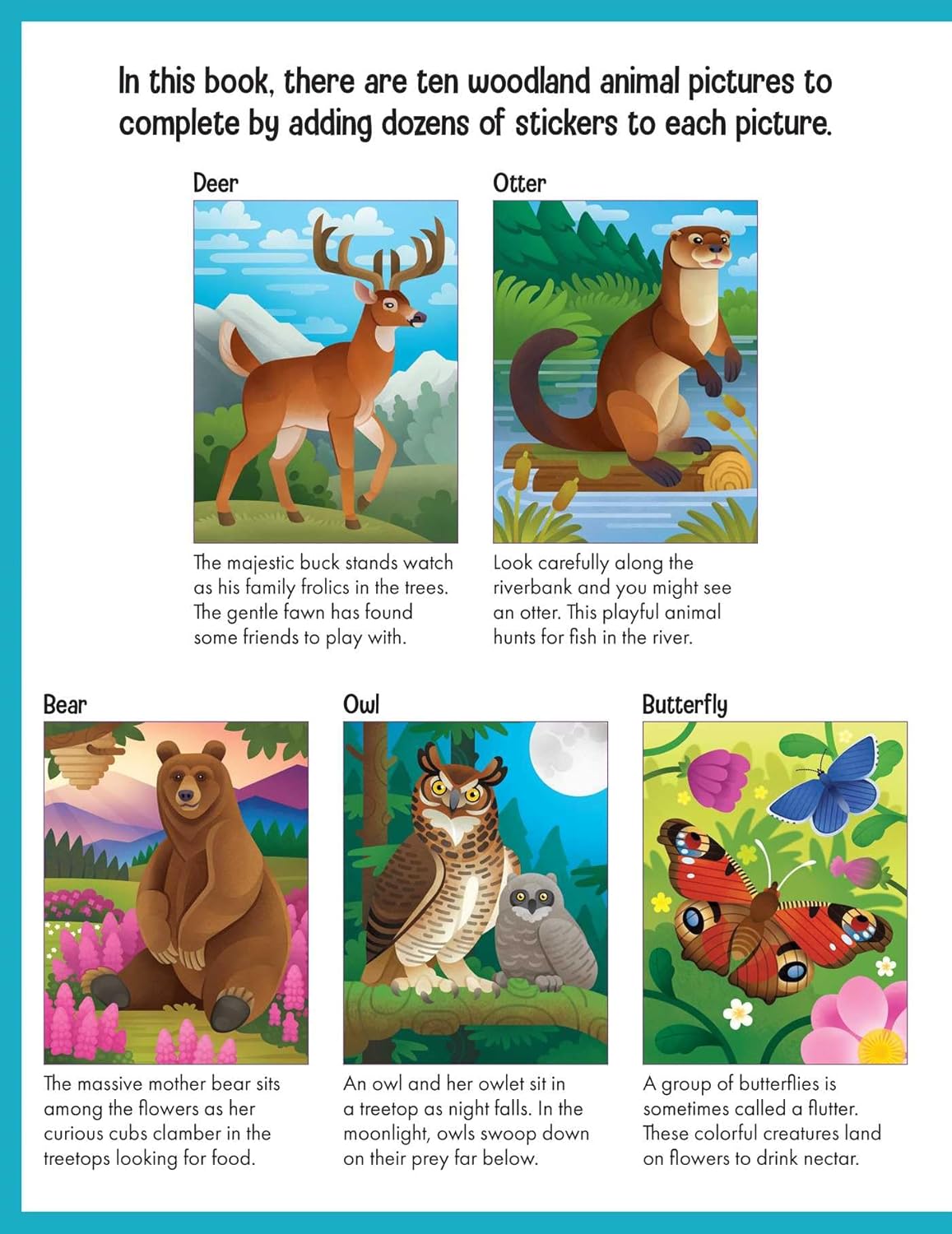Woodland Animals: Sticker By Number by Owen. Weldon 20 9798886743852_1