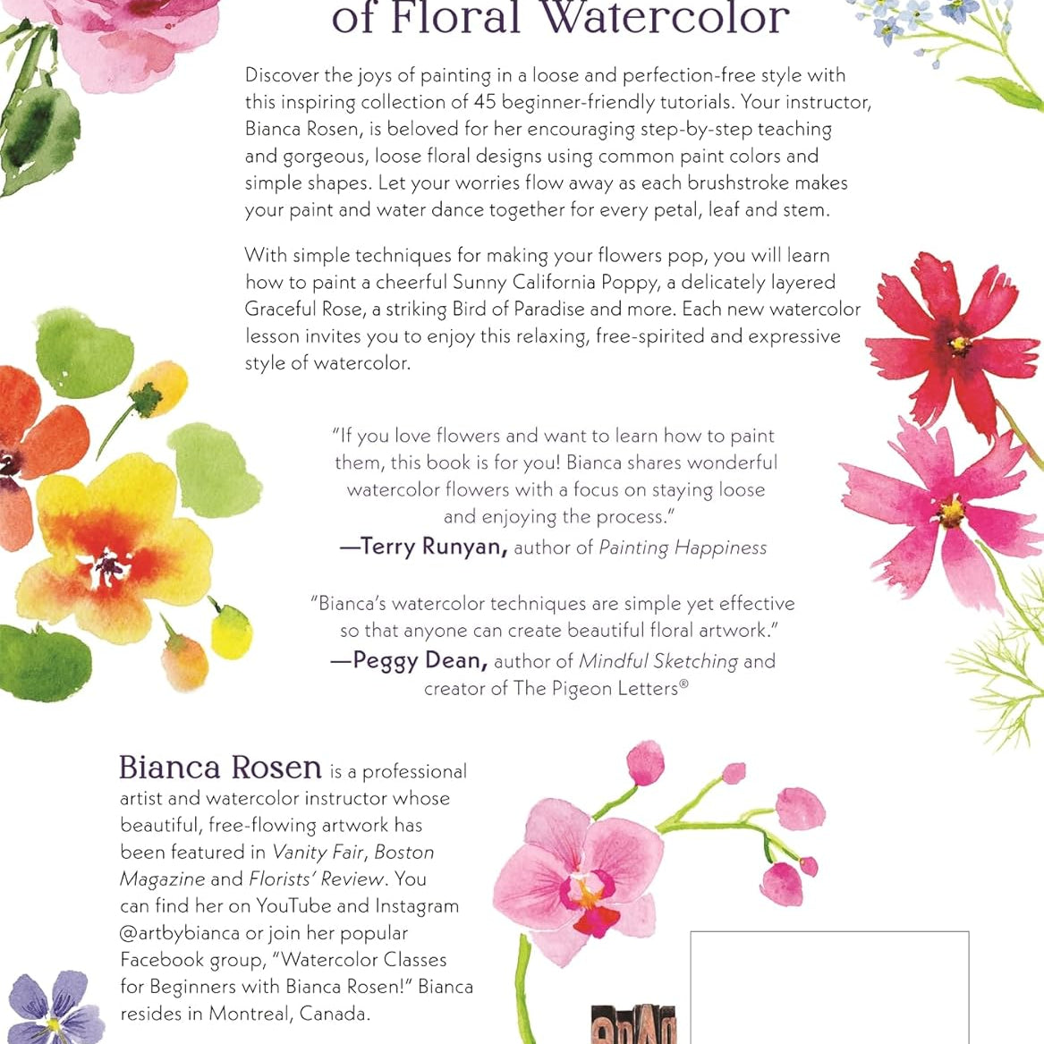 Easy Watercolor Flowers: 45 9798890030498_1
