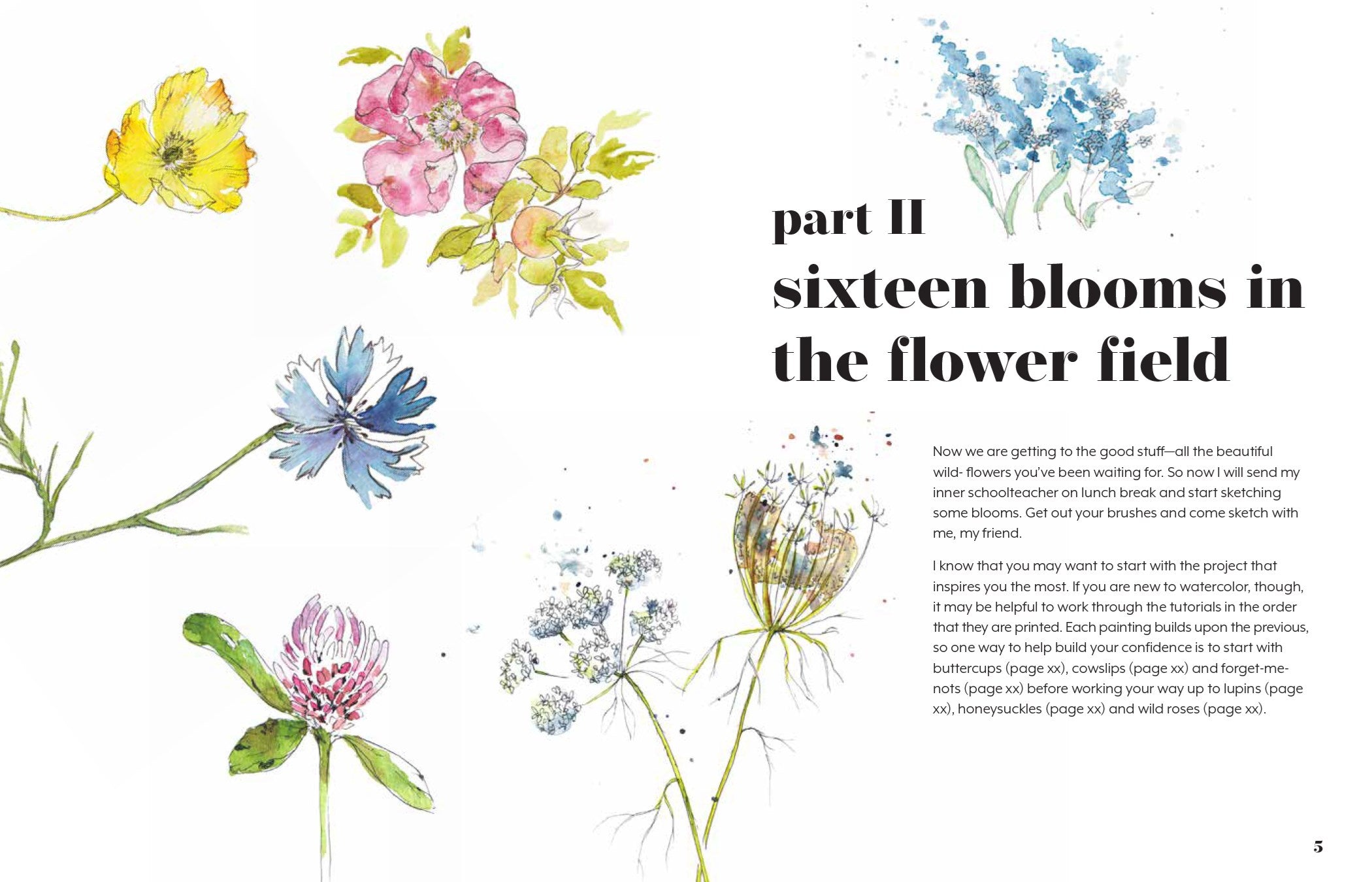 Ink & Wash Wildflowers: 25 Watercolor & Ink Projects... by Brix. Camilla damsbo 30 9798890033499_2