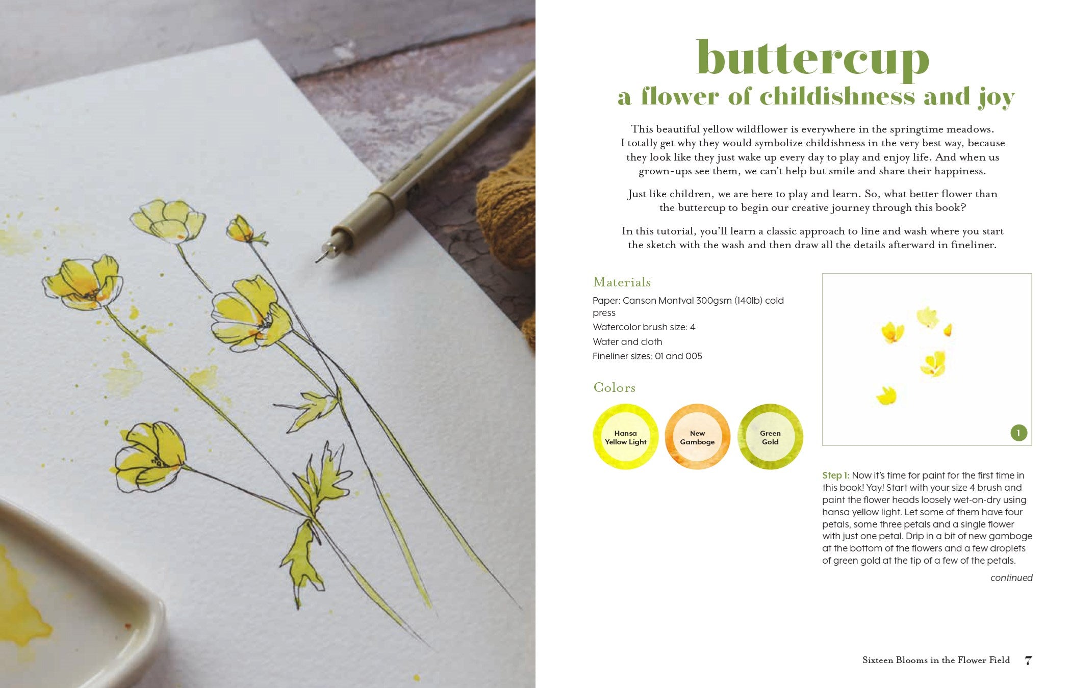 Ink & Wash Wildflowers: 25 Watercolor & Ink Projects... by Brix. Camilla damsbo 30 9798890033499_3
