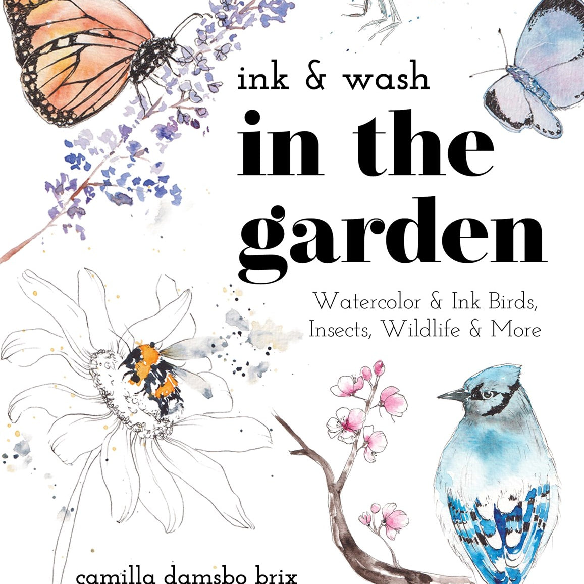 Ink & Wash in the Garden: Watercolor & Ink Birds, Insects, Wildlife & More by Brix. Camilla Damsbo 30 9798890039910