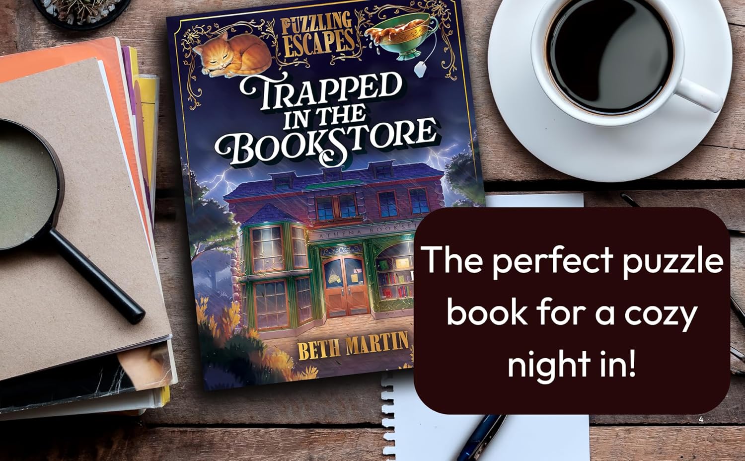 Puzzling Escapes Trapped In The Bookstore by Martin. Beth; Ruediger. Keri 20 9798890191687_4
