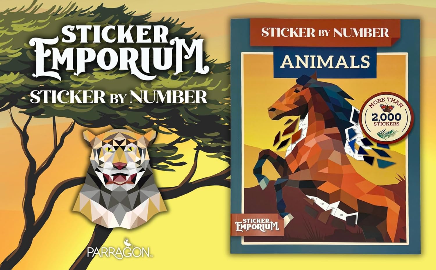 Sticker By Number Animals by Parragon Books 20 9798890191755_1
