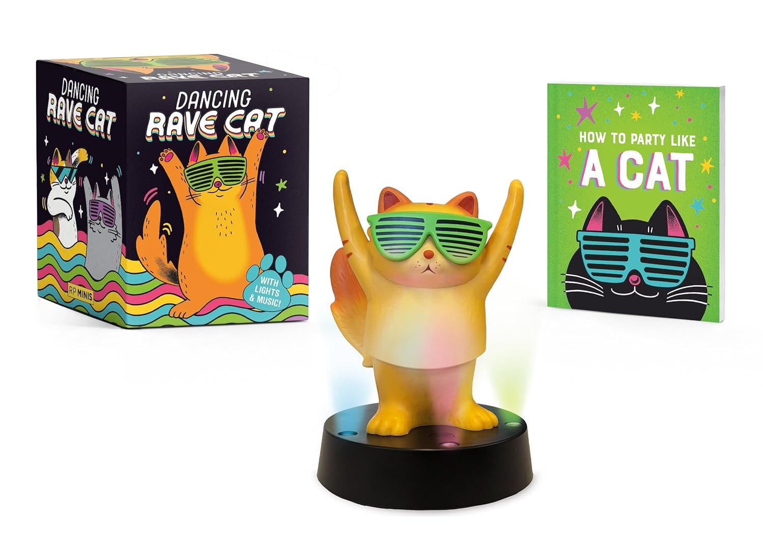 Dancing Rave Cat: With Lights And Music! by RP Minis 9798894141398