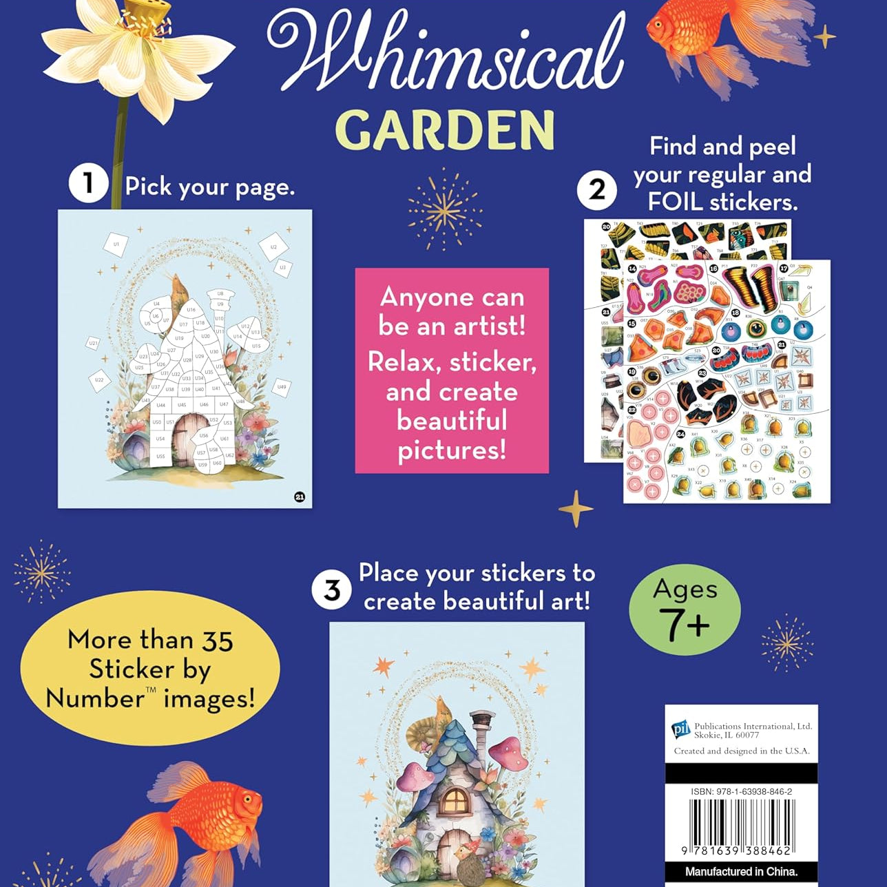 Sticker By Number: Whimsical World by Brain Games 20 9798897460373_1