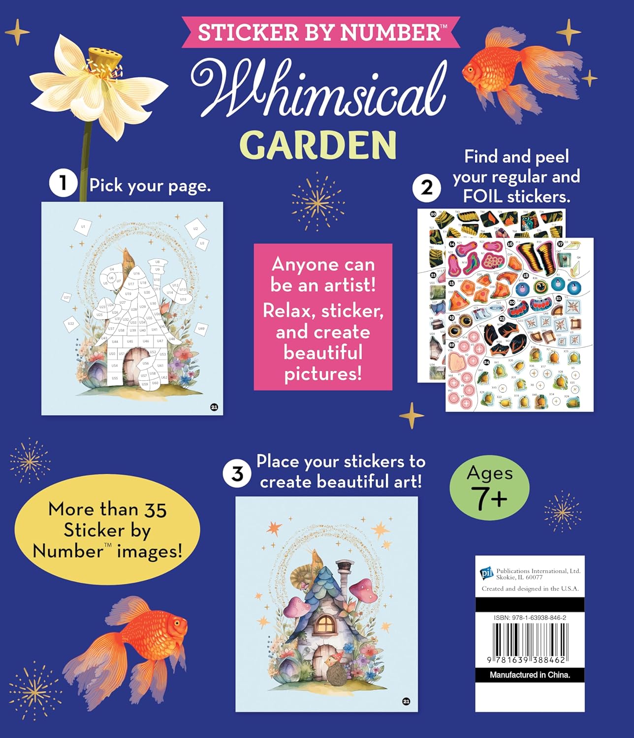 Sticker By Number: Whimsical World by Brain Games 20 9798897460373_1