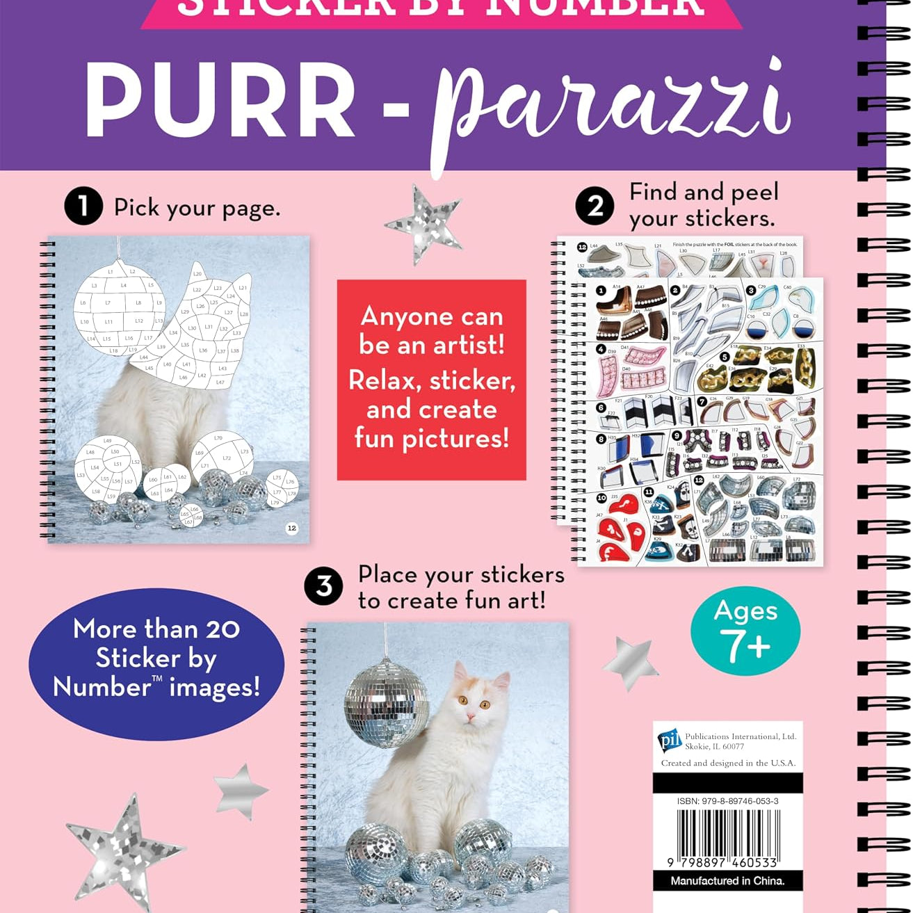 Purr-Parazzi Sticker-By-Number by Brain Games