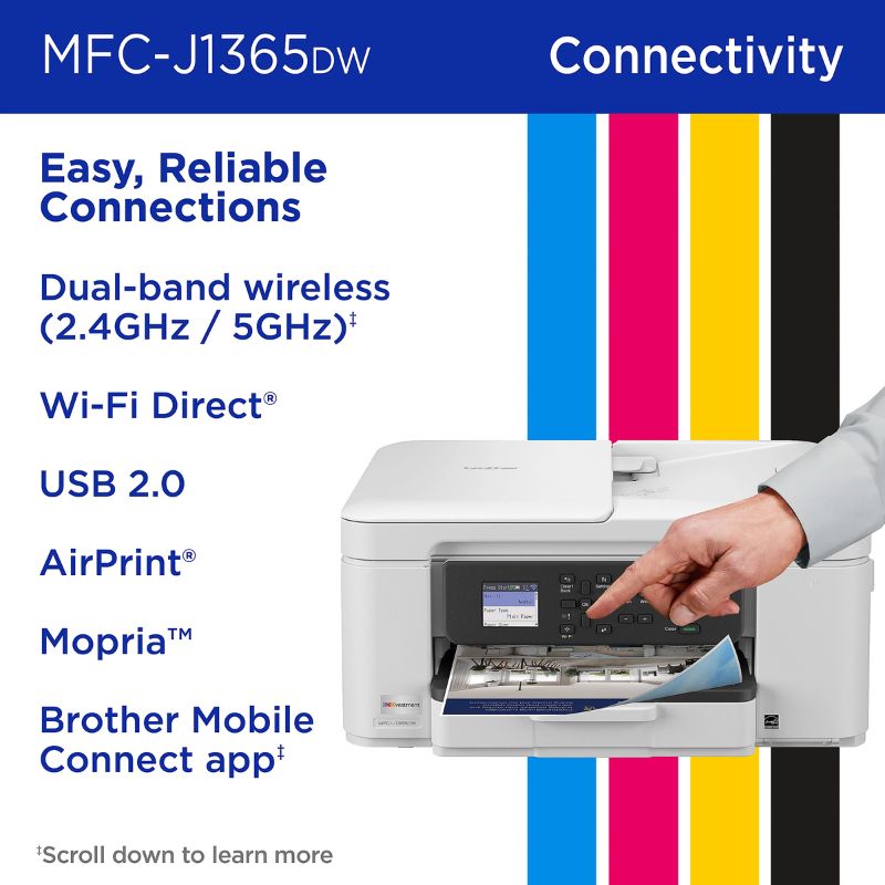 Brother Inkvestment 1365 Wireless Color Inkjet Printer 40 992-869_6