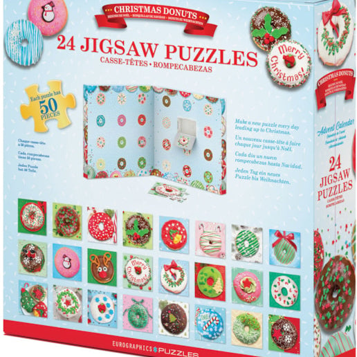 Christmas Donuts Advent Calendar 24 (50 Pc) Jigsaw Puzzles - Eurographics 9924-5806