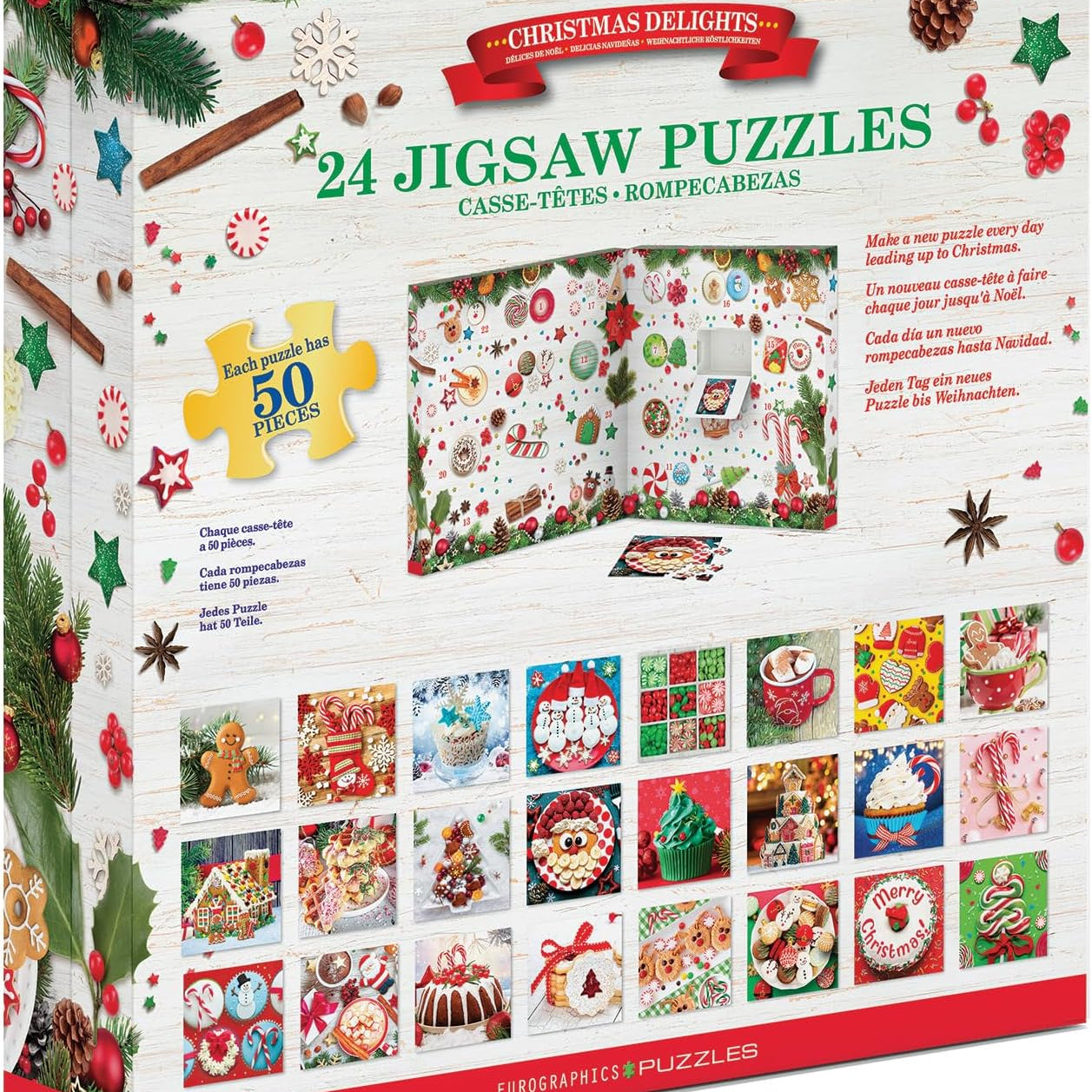 Christmas Delights Advent Calendar 24 Mini Puzzles - Eurographics 9924-5811