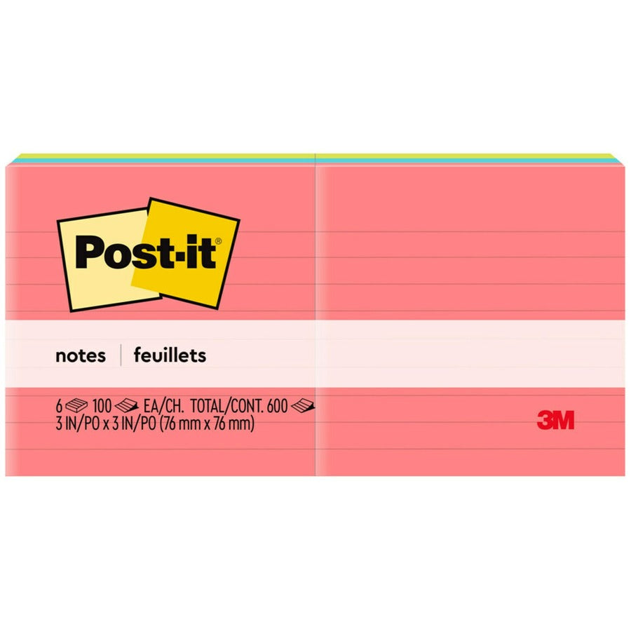 3"X3" LINED CAPE TOWN POST-IT 994-970