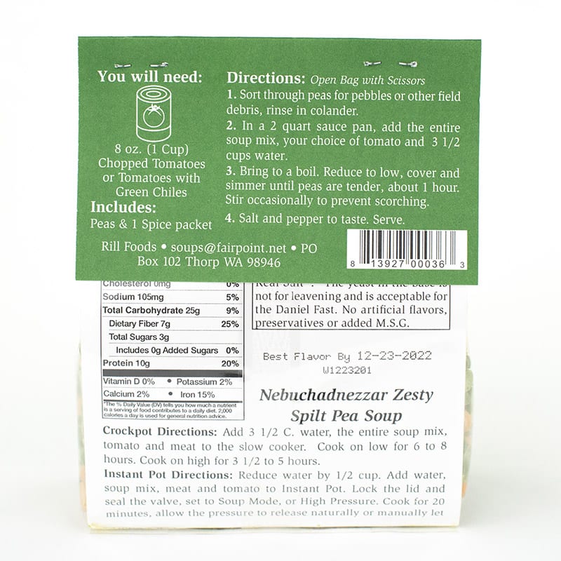 Nebuchadnezzar Zesty Split Pea Soup - Small AD-17714
