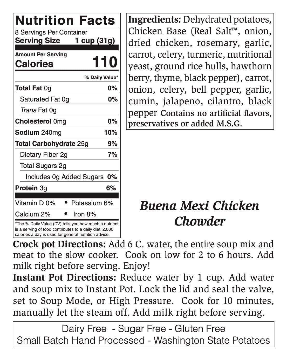 Buena Mexi Chicken Chowder - Small AD-17716_3