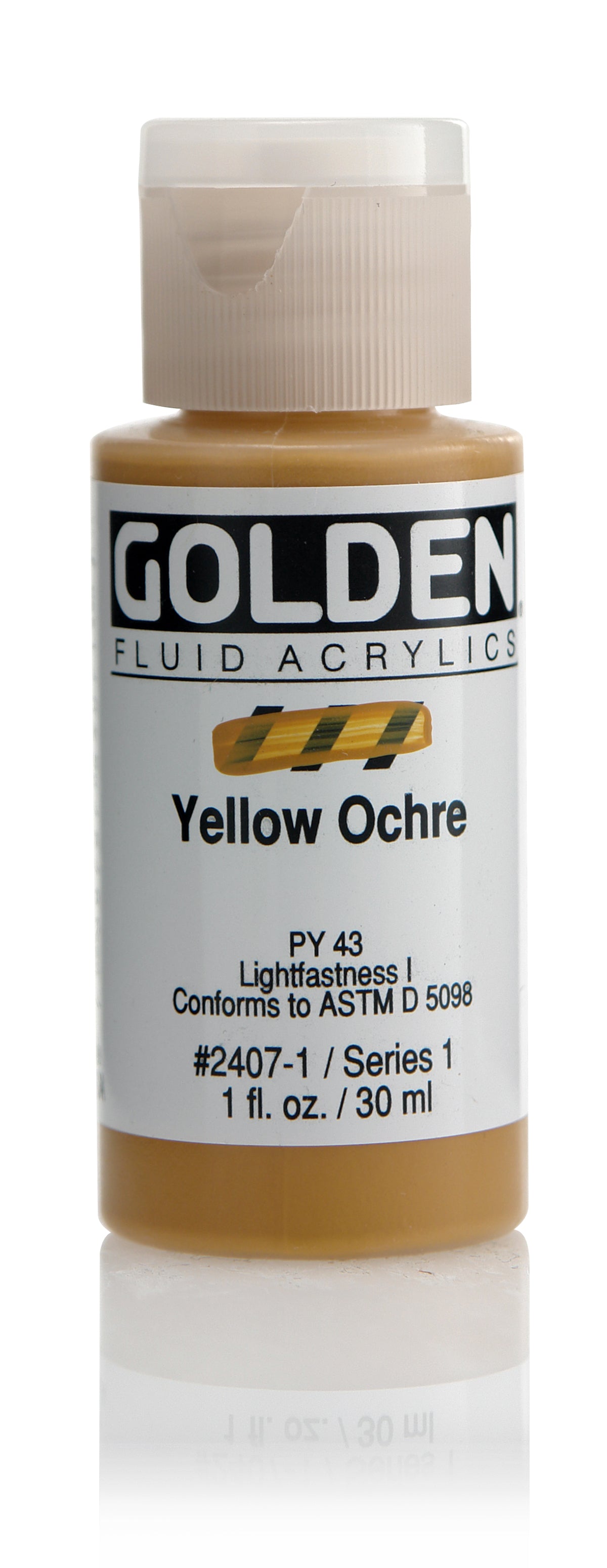 Fluid Acrylic Paint Yellow Ow Ochre 1Oz Arts & Crafts AD-18481_bdab1de5-aa06-47c3-a36f-53a61c9a5f47