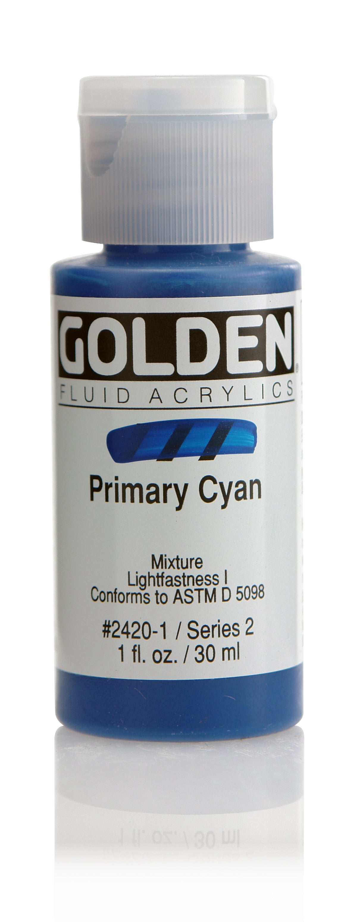 Fluid Acrylic Paint Primary Cyan 1Oz Arts & Crafts AD-18486_af8da450-5f80-4d69-a87f-d7af2dddc9e3