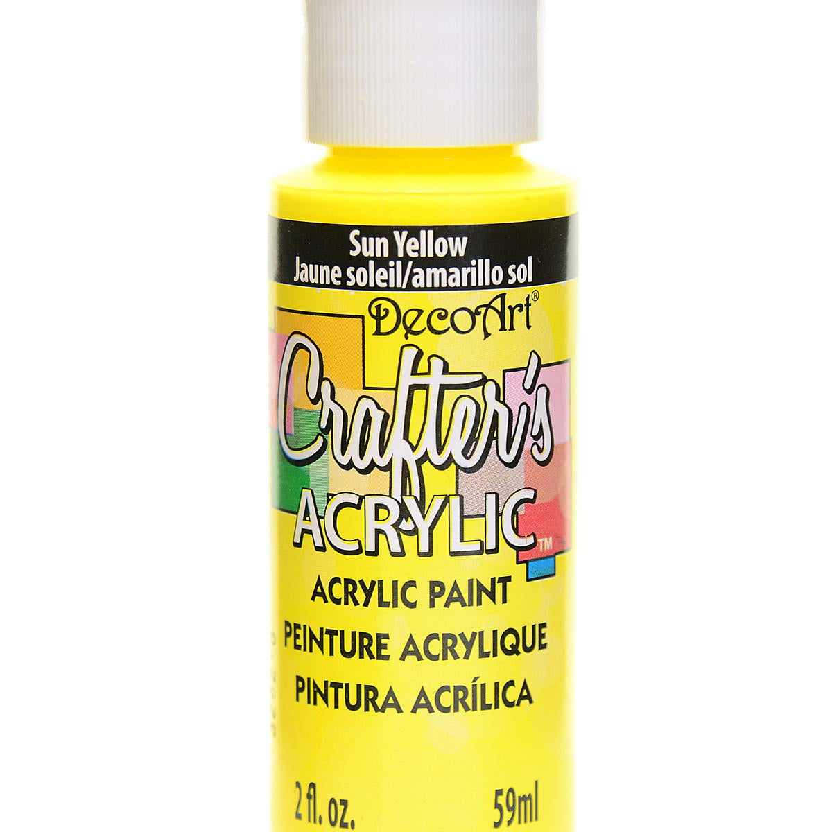 2Oz Sun Yellow Ow Crafter Acrylic Paint Arts & Crafts AD-18974