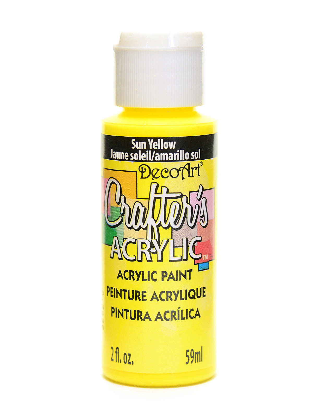 2Oz Sun Yellow Ow Crafter Acrylic Paint Arts & Crafts AD-18974